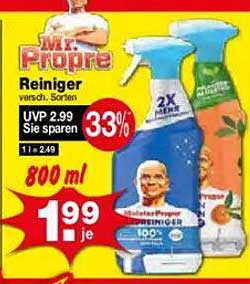 Mr. Proper Reiniger 800 ml, verschiedene Sorten