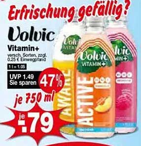 Volvic Vitamin+ 750 ml - Erfrischung mit Stil