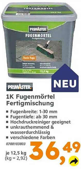 1K Fugenmörtel Fertigmischung