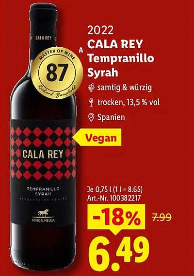2022 CALA REY Tempranillo Syrah