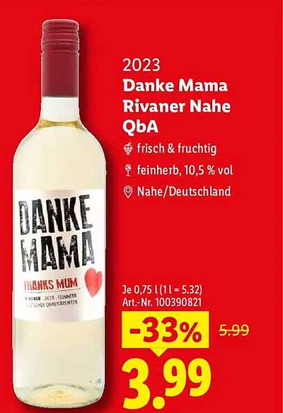2023 Danke Mama Rivaner Nahe QbA