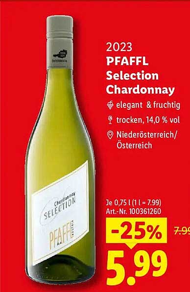 2023 PFAFFL Selection Chardonnay