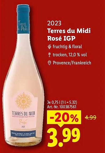 2023 Terres du Midi Rosé IGP
