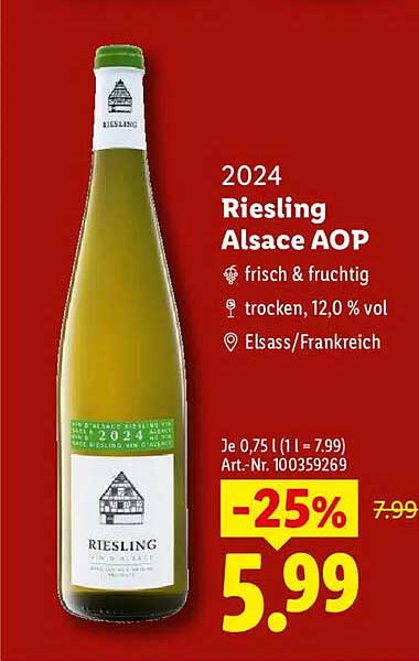 2024 Riesling Alsace AOP