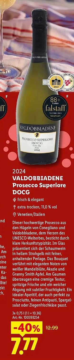 2024 VALDOBBIADENE Prosecco Superiore DOCG