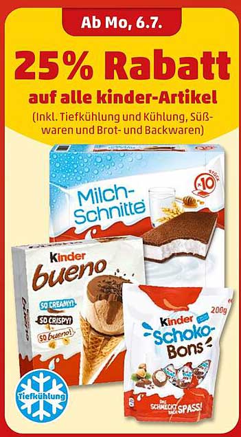 25% Rabatt auf alle kinder-Artikel