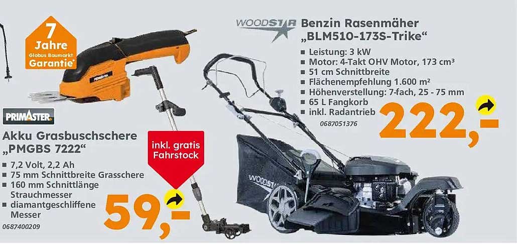 Akku Grasbuchscheschere „PMGBS 7222“