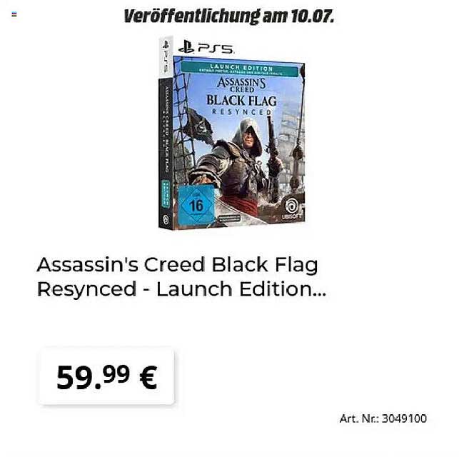 Assassin's Creed Black Flag Resynced - Launch Edition...
