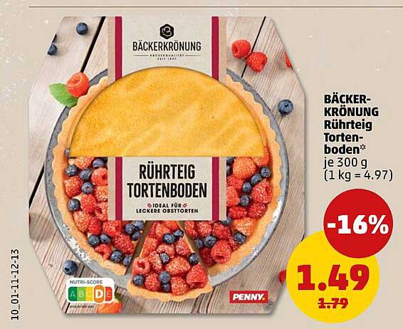 BÄCKER-KRÖNUNG Rührteig Tortenboden