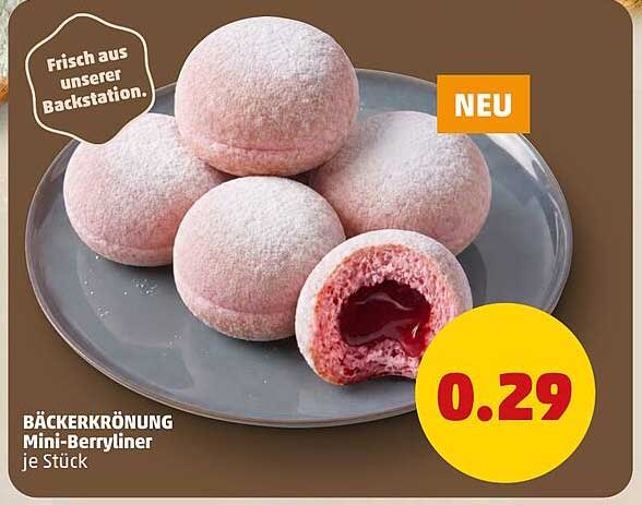 BÄCKERKRÖNUNG Mini-Berryliner je Stück