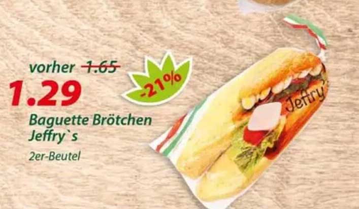 Baguette Brötchen Jeffry's 2er-Beutel