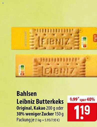 Bahlsen Leibniz Butterkeks