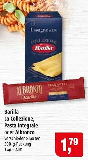 Barilla La Collezione, Pasta Integrale oder Albronzo verschiedene Sorten 500-g-Packung