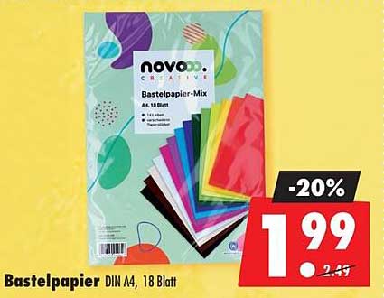 Bastelpapier DIN A4, 18 Blatt