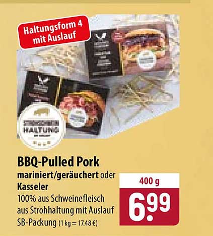 BBQ-Pulled Pork mariniert/geräuchert oder Kasseler