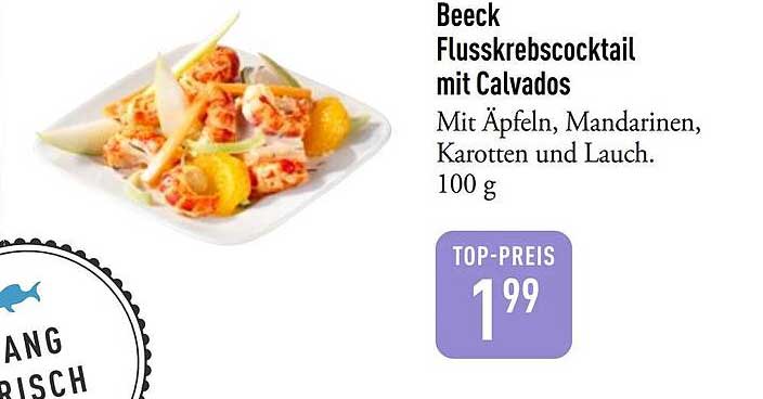 Beeck Flusskrebscocktail mit Calvados