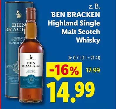 BEN BRACKEN Highland Single Malt Scotch Whisky