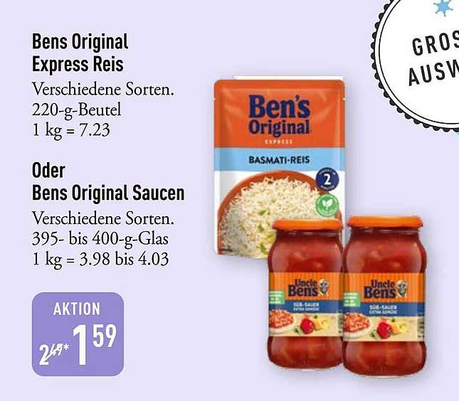 Bens Original Express Reis oder Bens Original Saucen