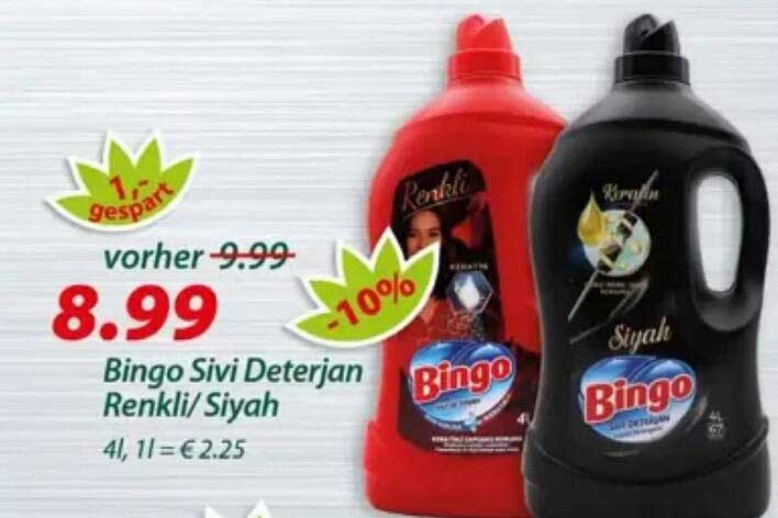 Bingo Sivi Deterjan Renkli/Siyah