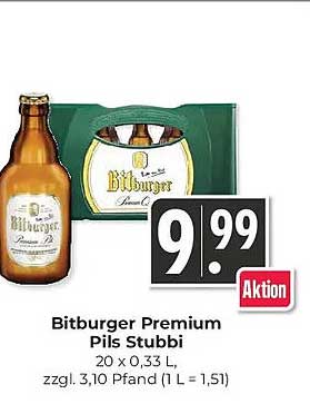 Bitburger Premium Pils Stubbi