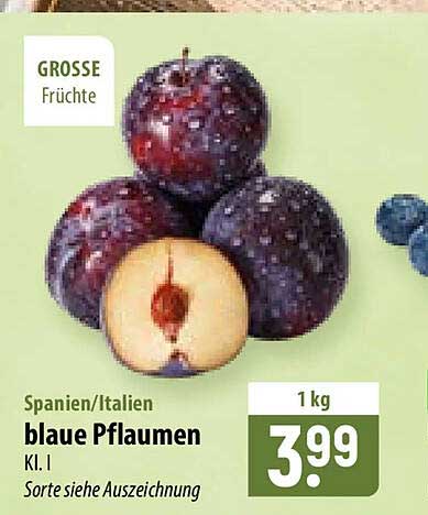 blaue Pflaumen