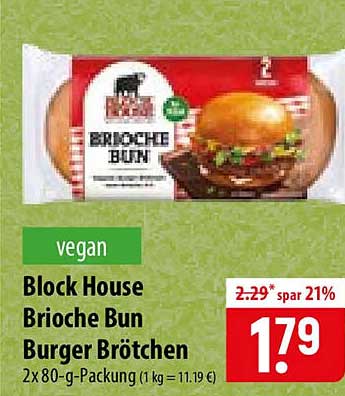 Block House Brioche Bun Burger Brötchen