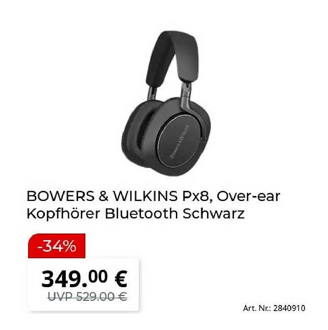 BOWERS & WILKINS Px8, Over-ear Kopfhörer Bluetooth Schwarz