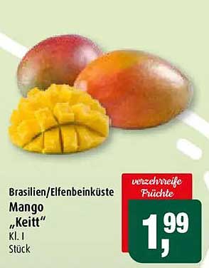 Brasilien/Elfenbeinküste Mango „Keitt“ Kl. I Stück