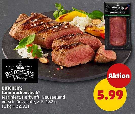 BUTCHER'S Lammrückensteak*