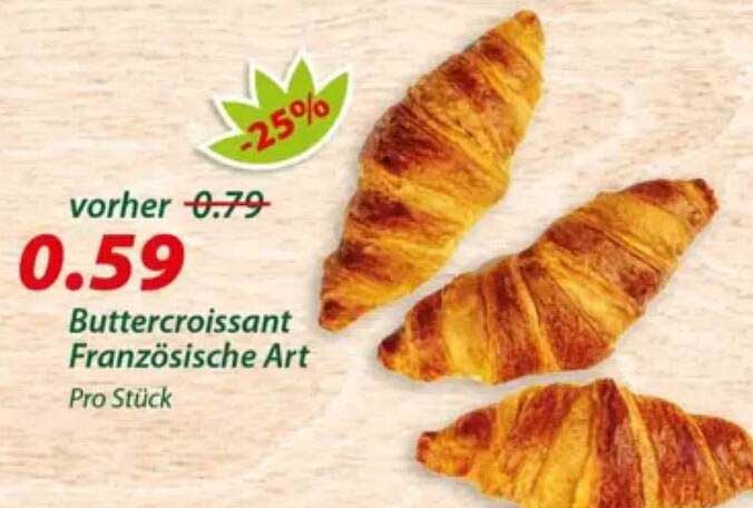 Buttercroissant Französische Art Pro Stück