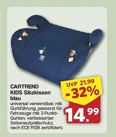 CAR TREND KIDS Sitzkissen blau