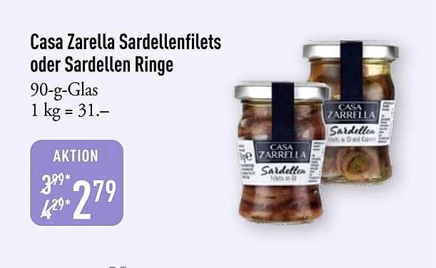 Casa Zarrella Sardellenfilets oder Sardellen Ringe