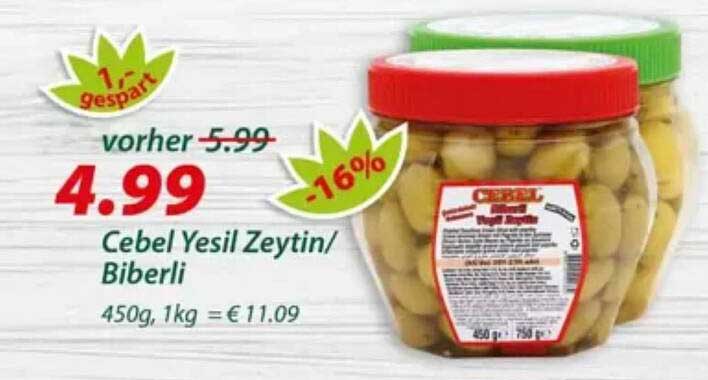 Cebel Yesil Zeytin/ Biberli