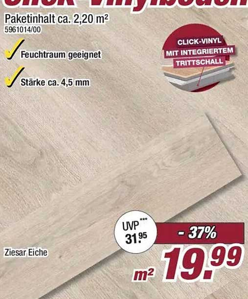 Click-Vinyl mit integriertem Trittschall