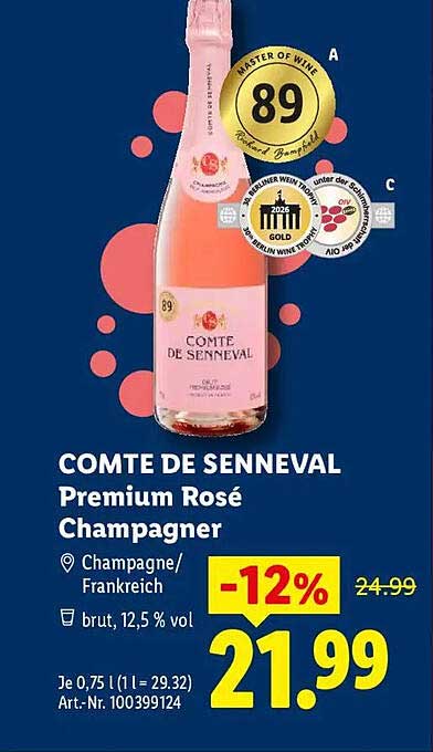 COMTE DE SENNEVAL Premium Rosé Champagner
