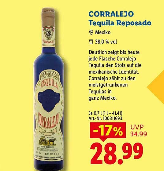 CORRALEJO Tequila Reposado