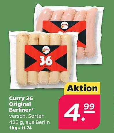 Curry 36 Original Berliner* versch. Sorten 425 g, aus Berlin 1 kg = 11.74