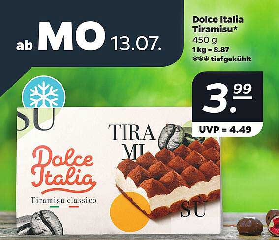 Dolce Italia Tiramisu* 450 g 1kg = 8.87 *** tiefgekühlt
