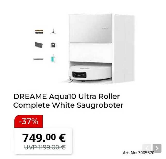 DREAME Aqua10 Ultra Roller Complete White Saugroboter