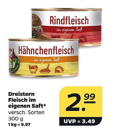 Dreistern Fleisch im eigenen Saft*