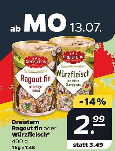 Dreistern Ragout fin oder Würzfleisch*