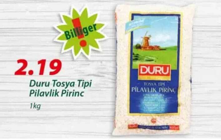 Duru Tosya Tipi Pilavlik Pirinc