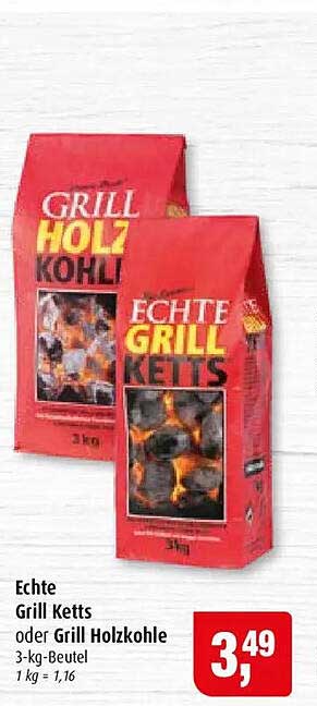 Echte Grill Ketts oder Grill Holzkohle 3-kg-Beutel