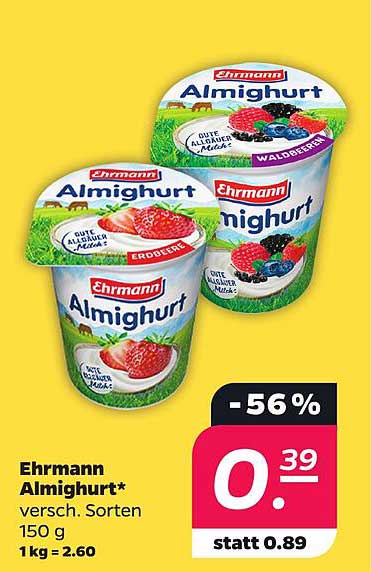 Ehrmann Almighurt* versch. Sorten 150 g