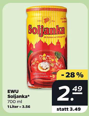 EWU Soljanka* 700 ml 1 Liter = 3.56