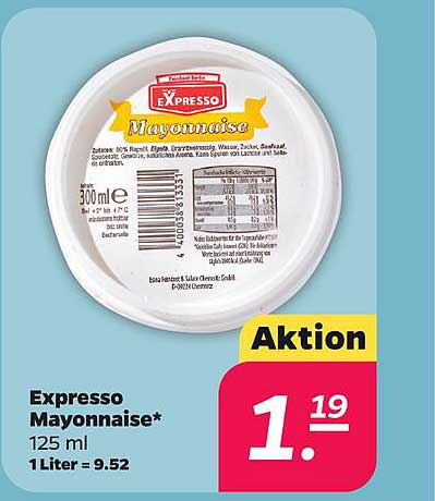 Expresso Mayonnaise*