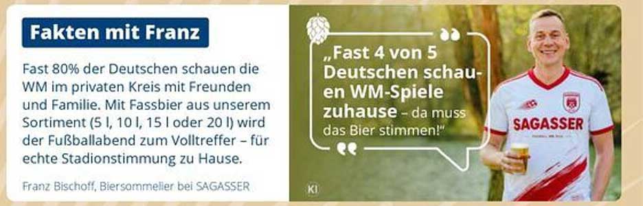 „Fast 4 von 5 Deutschen schauen WM-Spiele zuhause – da muss das Bier stimmen!“