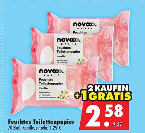 Feuchtes Toilettenpapier