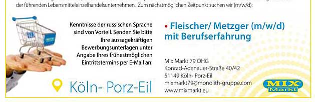 Fleischer/ Metzger (m/w/d) mit Berufserfahrung