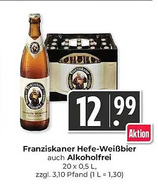 Franziskaner Hefe-Weißbier auch alkoholfrei